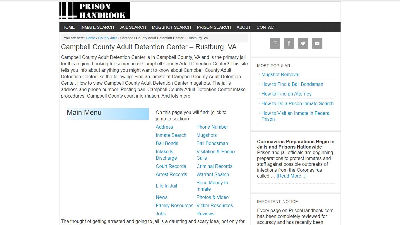 Campbell County Adult Detention Center – Rustburg, VA